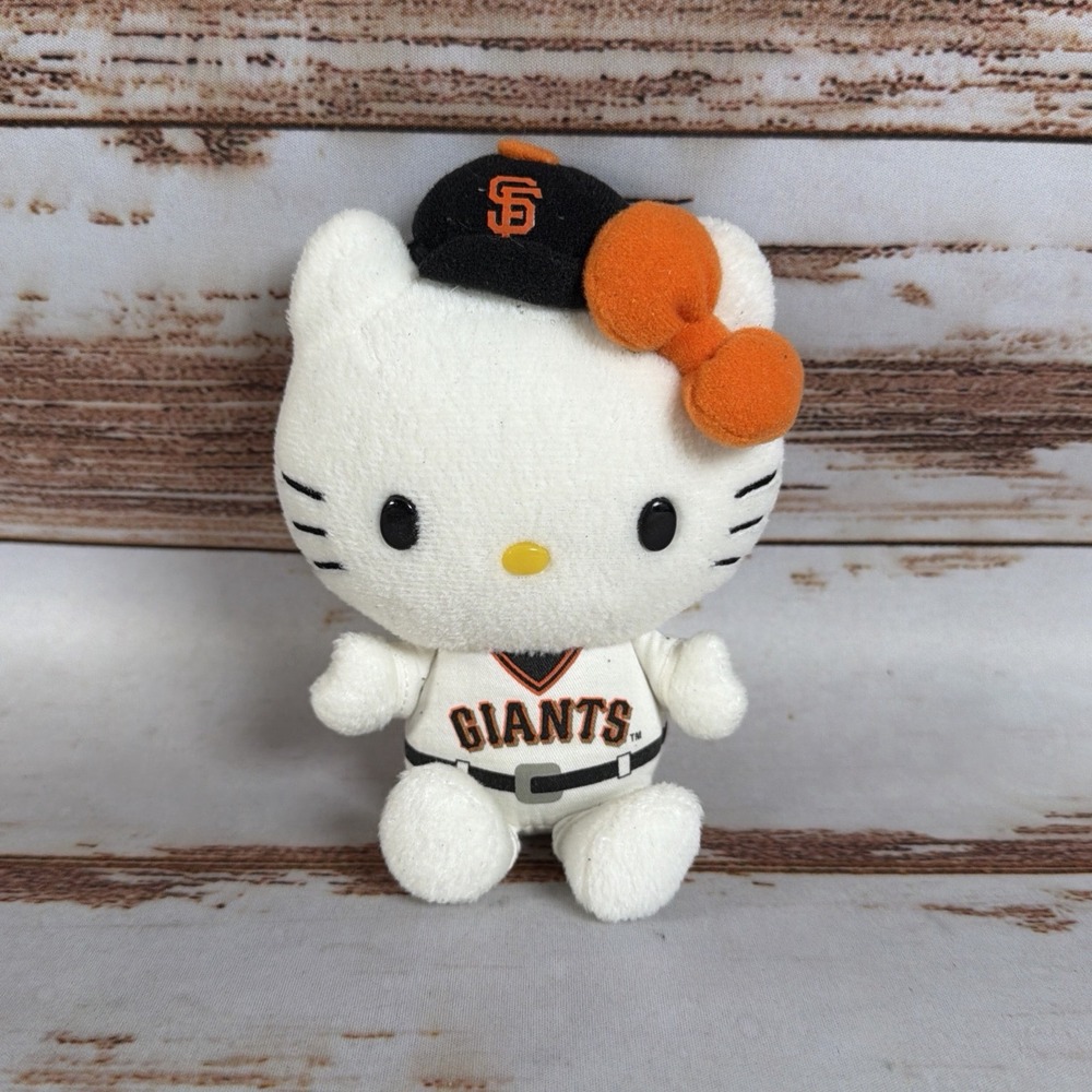Hello Kitty San Francisco Giants Baseball 6" Plush Sanrio 2014 MLB Rare
